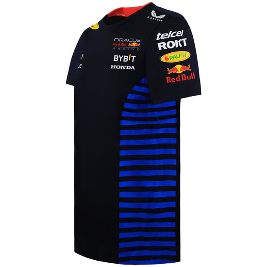 Red Bull Racing Official Teamline Set Up Mens Navy T-Shirt - Image 3