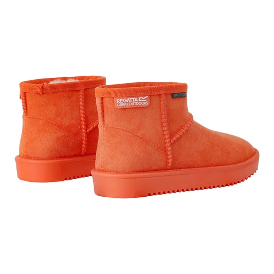 Regatta Childrens/Kids Risely Faux Fur Lined Waterproof Snow Boots (Orange)