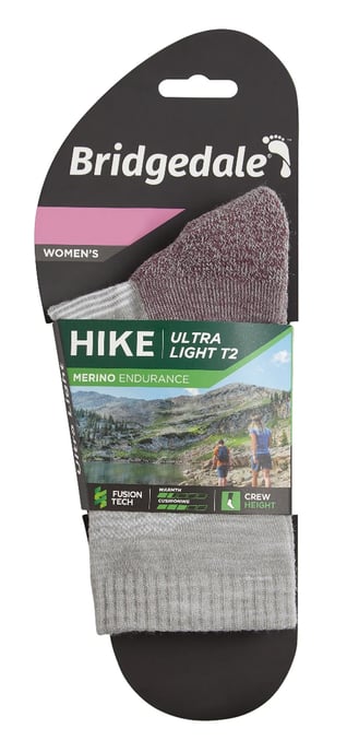 Bridgedale - Calcetines de lana merino ultraligeros para mujer - Berenjena - Image 2