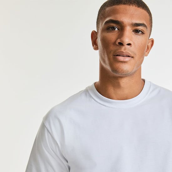 Russell Europe Mens Classic Heavyweight Ringspun Short Sleeve T-Shirt (White) - Image 3