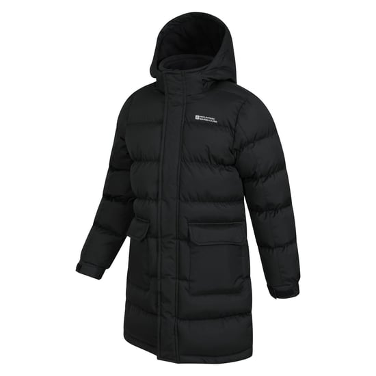 Mountain Warehouse Childrens/Kids Water Resistant Longline Padded Jacket (Black) - Image 4
