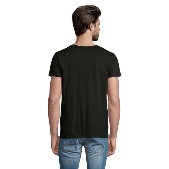 SOLS Mens Pioneer Organic Cotton T-Shirt (Deep Black) - Image 2