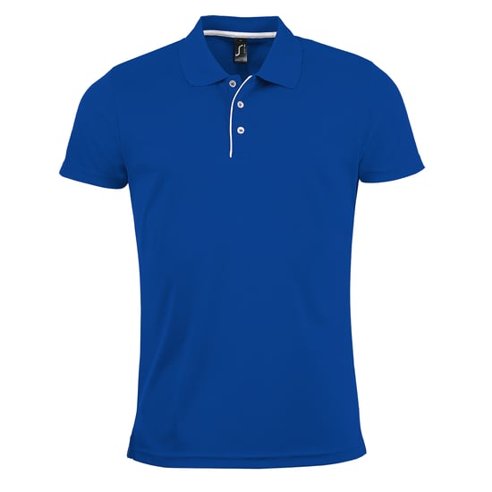 SOLS Mens Performer Short Sleeve Pique Polo Shirt (Royal Blue) - Image 1