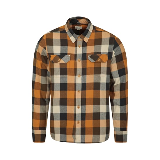 Mountain Warehouse Mens Trace Flannel Long-Sleeved Shirt (Rust) - Image 1
