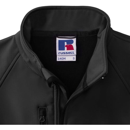 Russell Mens 3 Layer Soft Shell Gilet Jacket (Black) - Image 2