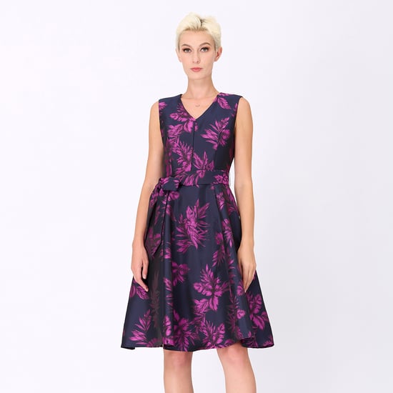 Floral brocade skater dress - Image 3