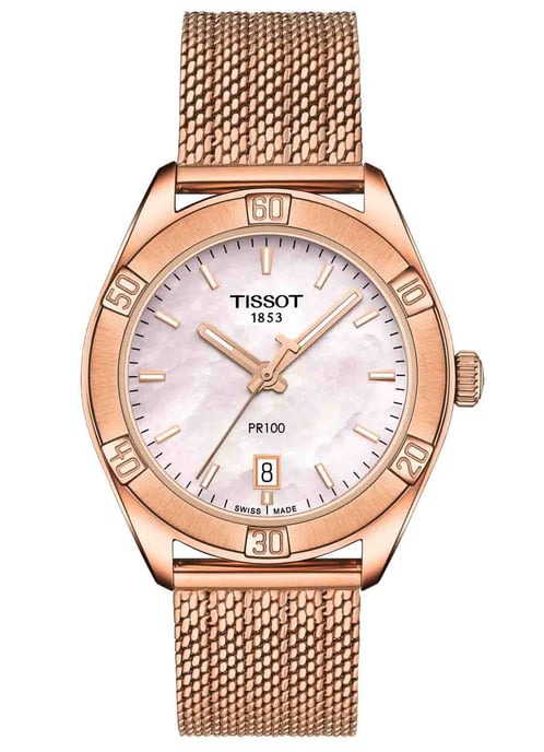 Tissot Pr 100 Sport Chic Women's Rose Gold Watch T1019103315100 - Image 1