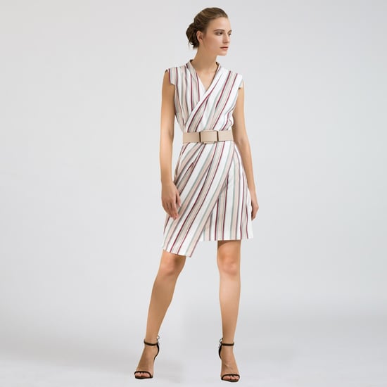 Crossed Panels Tailor Dress - Image 3