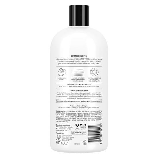 Tresemme Moisture Rich Conditioner Created for Daily Use, 4x 900ml