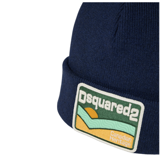 Dsquared2 Canadian Heritage Beanie in Navy Blue