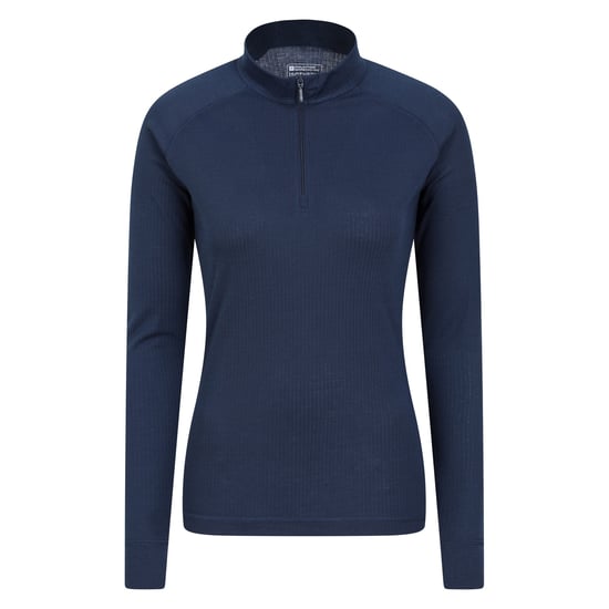 Mountain Warehouse Womens/Ladies Talus Zip Neck Long-Sleeved Thermal Top (Navy) - Image 1