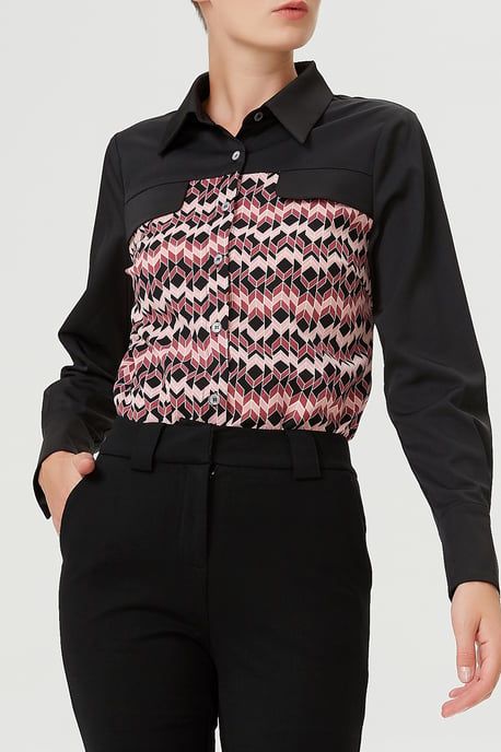 Bohemian shirt with feather print - Image 4