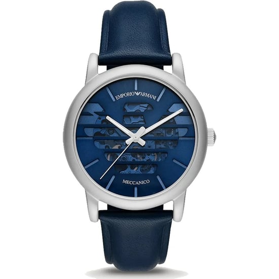 Reloj Emporio Armani con correa azul marino y plateado - Image 1