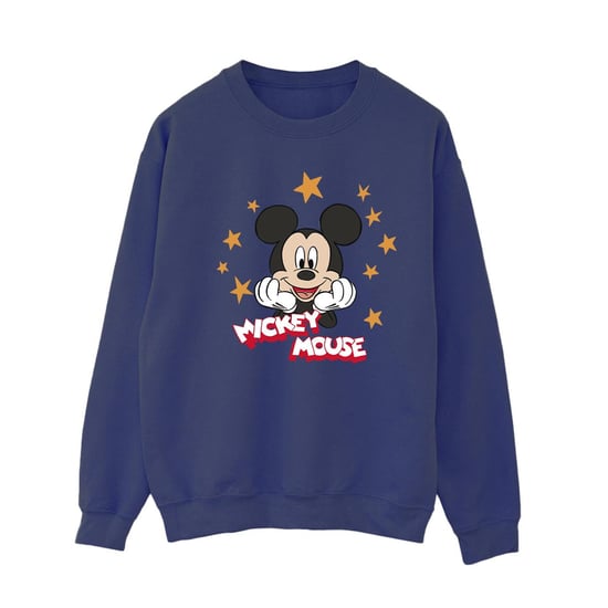 Disney Womens/Ladies Mickey Mouse Stars Sweatshirt (Navy Blue)