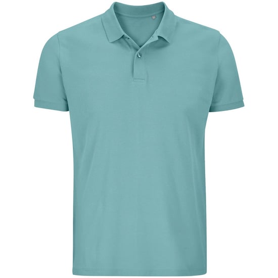 SOLS Mens Planet Piqué Organic Polo Shirt (Pool Blue)