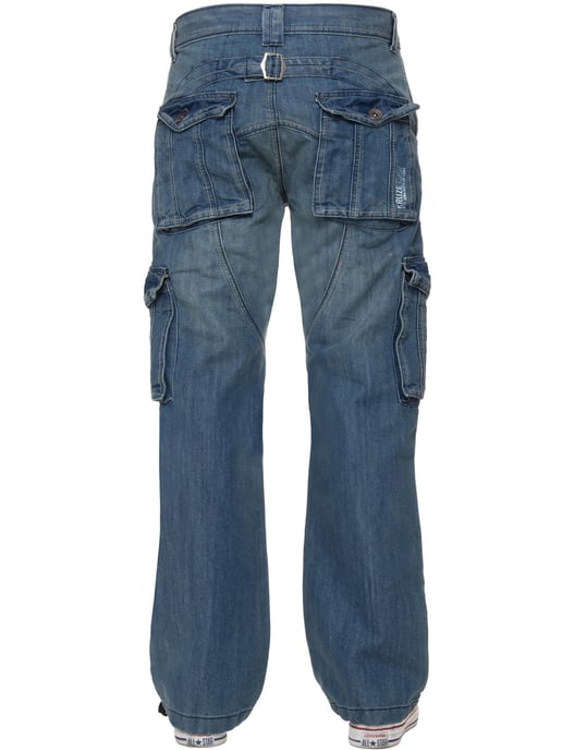 Kruze | Vaqueros Cargo Combat para Hombre - Azul - Image 5