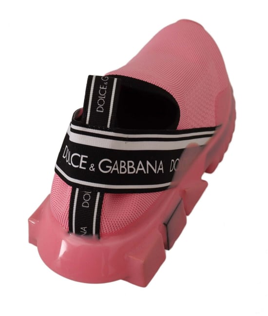 Zapatillas Sorrento de mujer en color rosa de Dolce & Gabbana, tipo slip on, informales y de caña baja. - Image 5