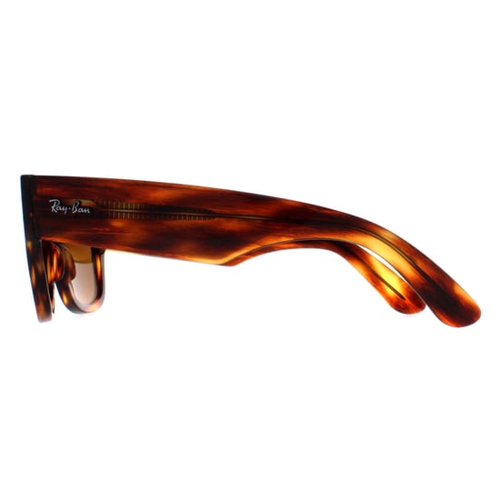 Ray-Ban Square Unisex Polished Striped Havana Brown RB0840S Mega Wayfarer