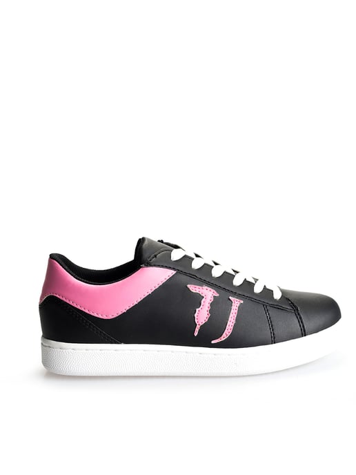 Trussardi Jeans Zapatillas de mujer negro, rosado - Image 1