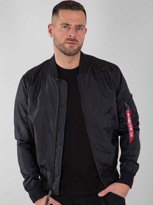 Alpha Industries Men's MA-1 TT Bomber Jacket in Black - Image 1