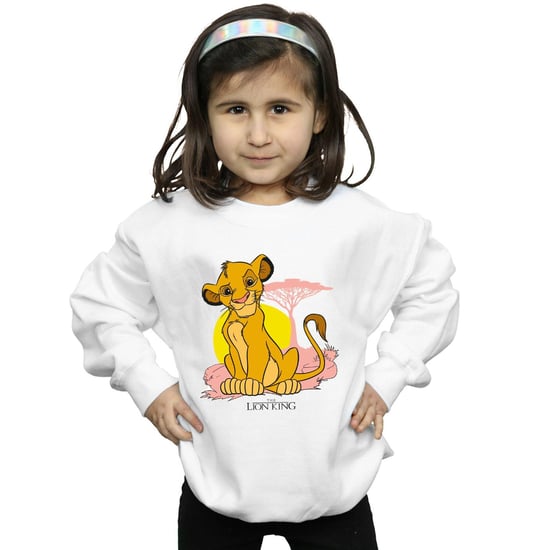 Disney Girls The Lion King Simba Pastel Sweatshirt (White) - Image 2