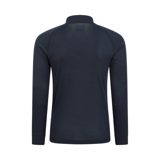 Mountain Warehouse Mens Talus Zip Neck Long-Sleeved Thermal Top (Navy)