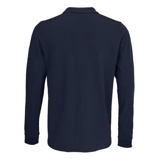 SOLS Unisex Adult Polycotton Long-Sleeved Polo Shirt (French Navy) - Image 2