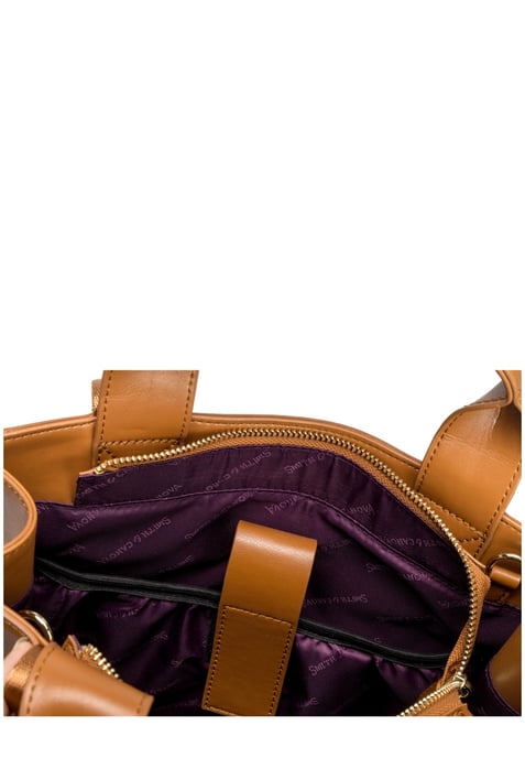 Smooth Leather Tote Shoulder Bag