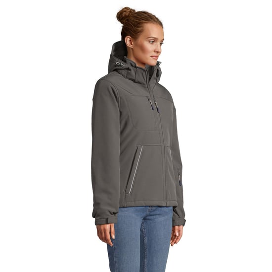 SOLS Womens/Ladies Rock Padded Soft Shell Jacket (Charcoal Grey) - Image 3