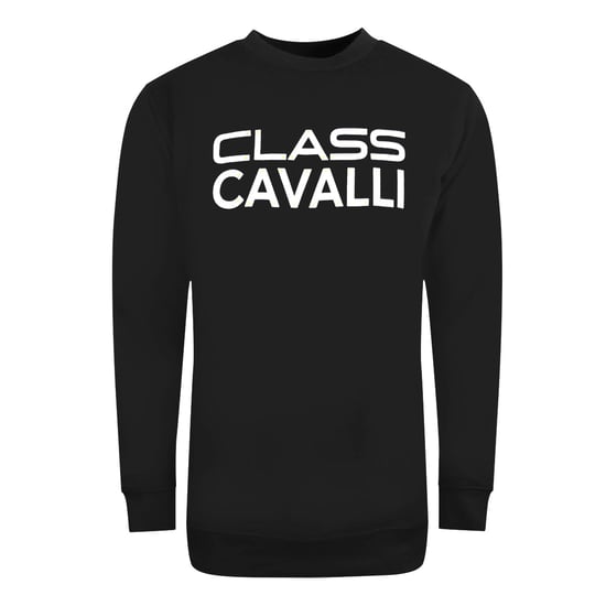 Cavalli Class Large Bold Logo Design Black Sweatshirt