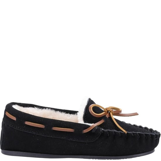 Hush Puppies Childrens/Kids Addison Suede Slippers (Black) - Image 3