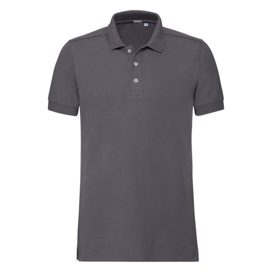 Russell Mens Stretch Short Sleeve Polo Shirt (Convoy Grey) - Image 1