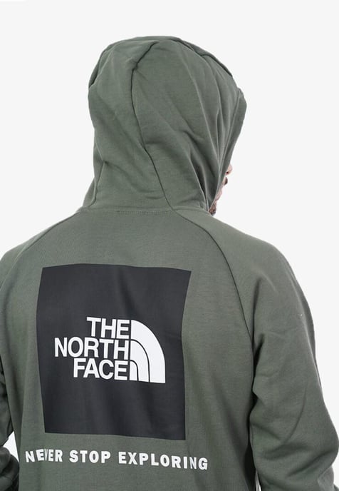Sudadera con capucha The North Face Mens Reglan Red Box en Bleached Thyme - Image 4