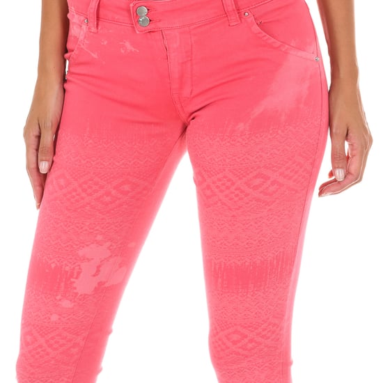 Long denim pants made of elastic fabric 70DBF0518-G291 woman