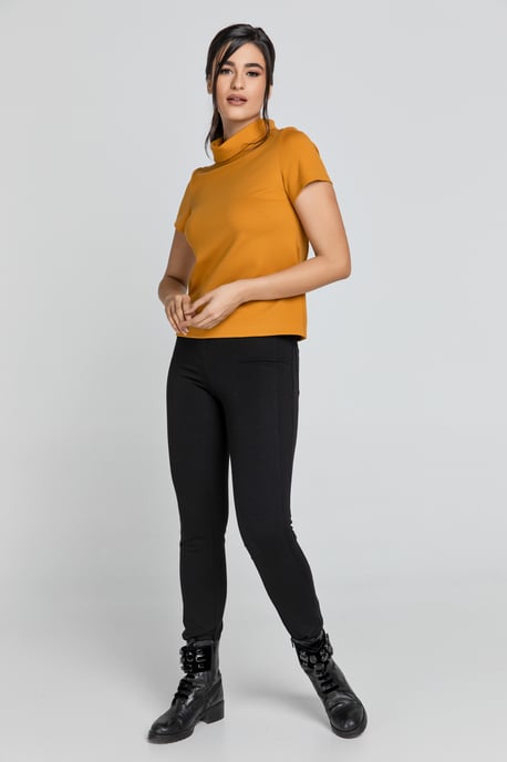 Short Sleeve Mustard Top