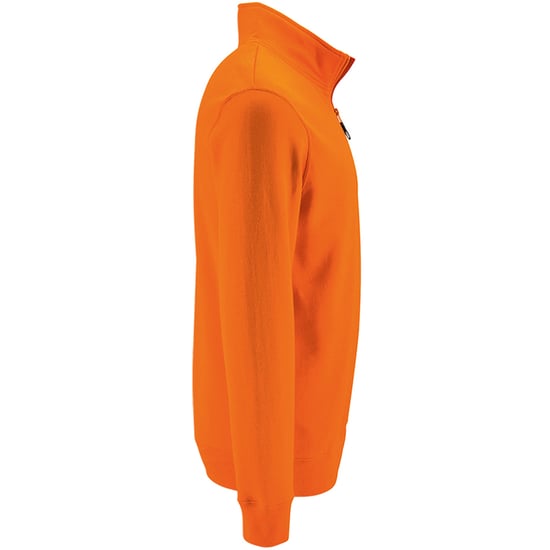 SOLS Mens Stan Contrast Zip Neck Sweatshirt (Orange) - Image 3