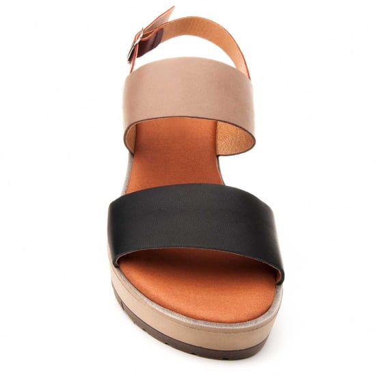Confortable wedge sandal Purapiel in Black