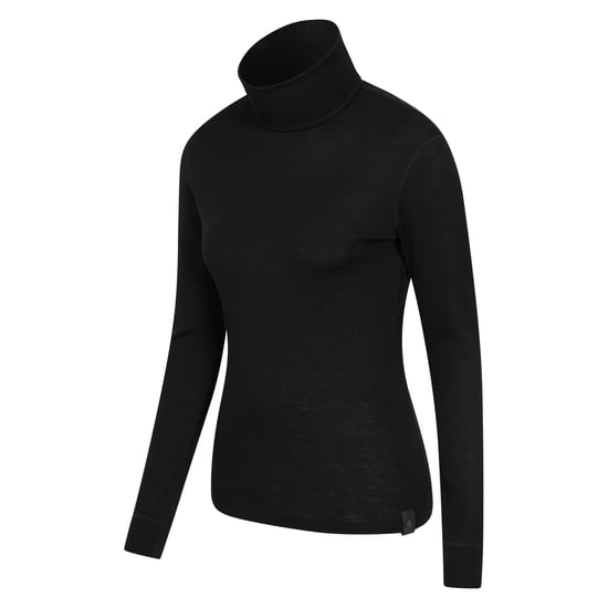 Mountain Warehouse Womens/Ladies Merino Wool Roll Neck Base Layer Top (Black) - Image 3