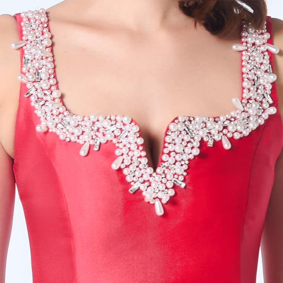 Sweetheart cleavage beaded cocktail dress - Image 4