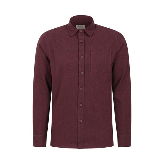 Mountain Warehouse Mens Bamford Melange Shirt (Burgundy) - Image 1