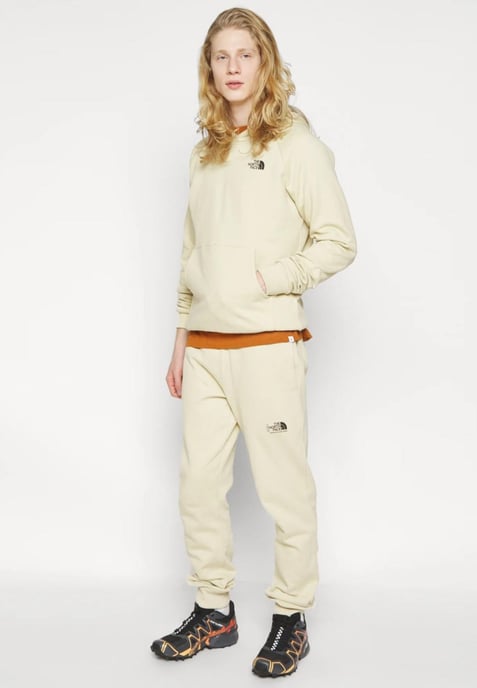 Sudadera con capucha The North Face Mens Reglan Red Box en grava blanqueada - Image 4