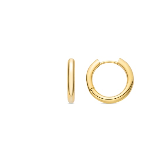 Luxenter Kuye earrings with shiny zirconia finished in 18K yellow gold