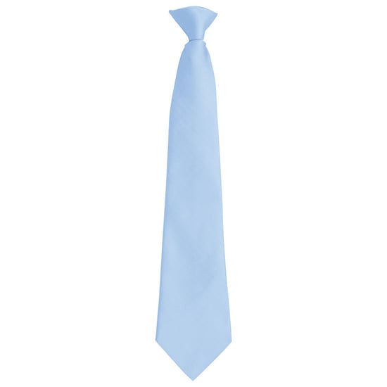 Premier Unisex Adult Colours Fashion Plain Clip-On Tie (Mid Blue) - Image 1