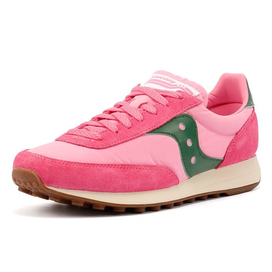 Saucony Trainer 80 Pink/Forest Trainers - Image 3