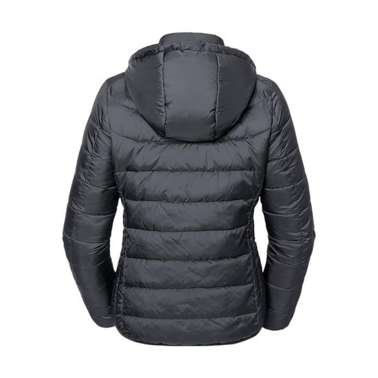 Russell Adults Unisex Hooded Nano Jacket (Black) - Image 2