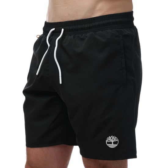 Men's Timberland Sunapee Lake Solid Swim Shorts in Black