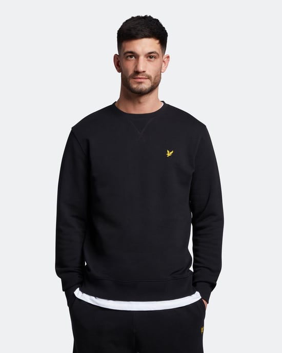 Lyle & Scott Crew Neck Sweatshirt in Black - Image 1