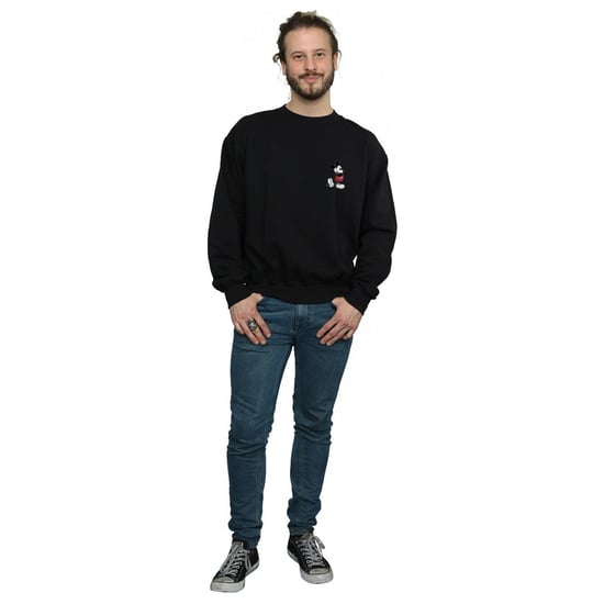 Disney Mens Mickey Mouse Kickin Retro Chest Sweatshirt (Black) - Image 4
