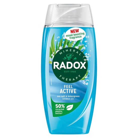 Radox Mineral Therapy Shower Gel Feel Active with Sea Salt & Lemongrass, 225ml,3 Pack