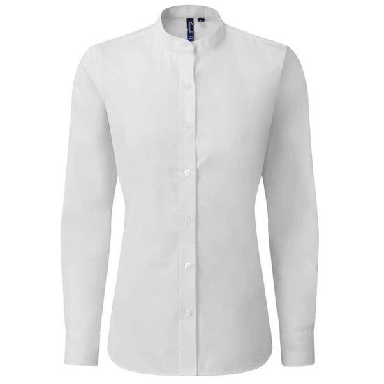 Premier Womens/Ladies Banded Grandad Collar Formal Shirt (White) - Image 1
